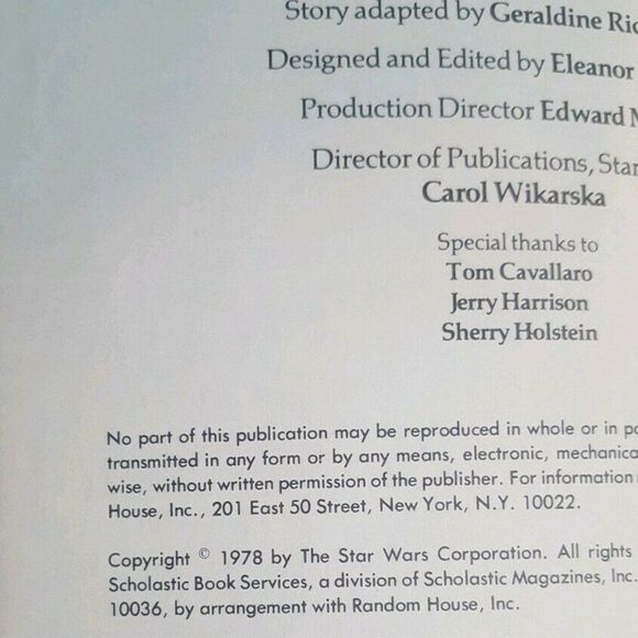 Vintage The Star Wars Storybook 1978 Scholastic Paper - Picture 2 of 2